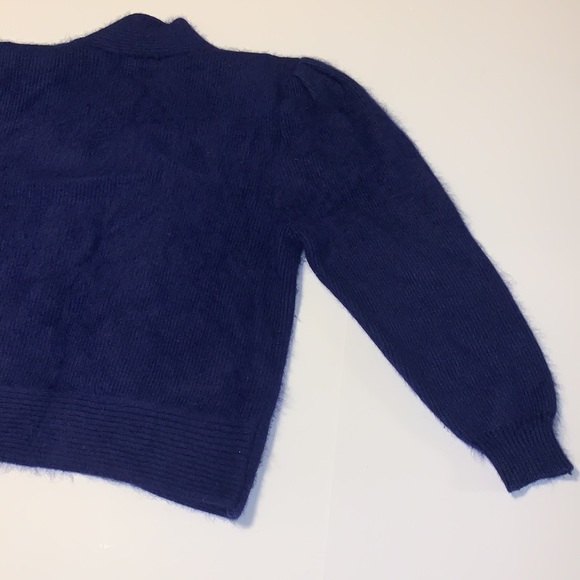 Young Sang Vintage Blue Angora Cardigan - Women’s Size Medium - Picture 5 of 9